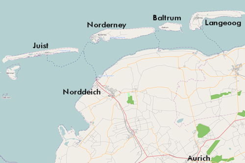 Lage der Insel Norderney Lage der Insel Norderney