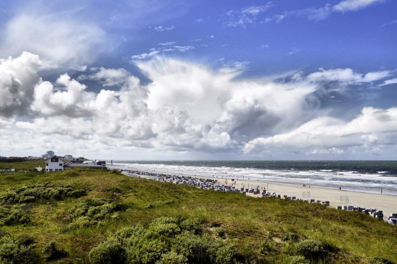 Blick von der Thalasso-Plattform über den Nordstrand